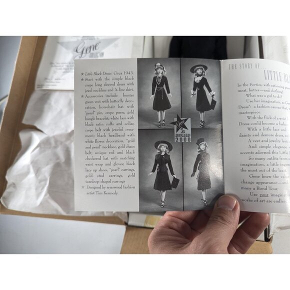 Gene Marshall Little Black Dress Fashion Doll + COA, booklet, stand and box, - Picture 3 of 10